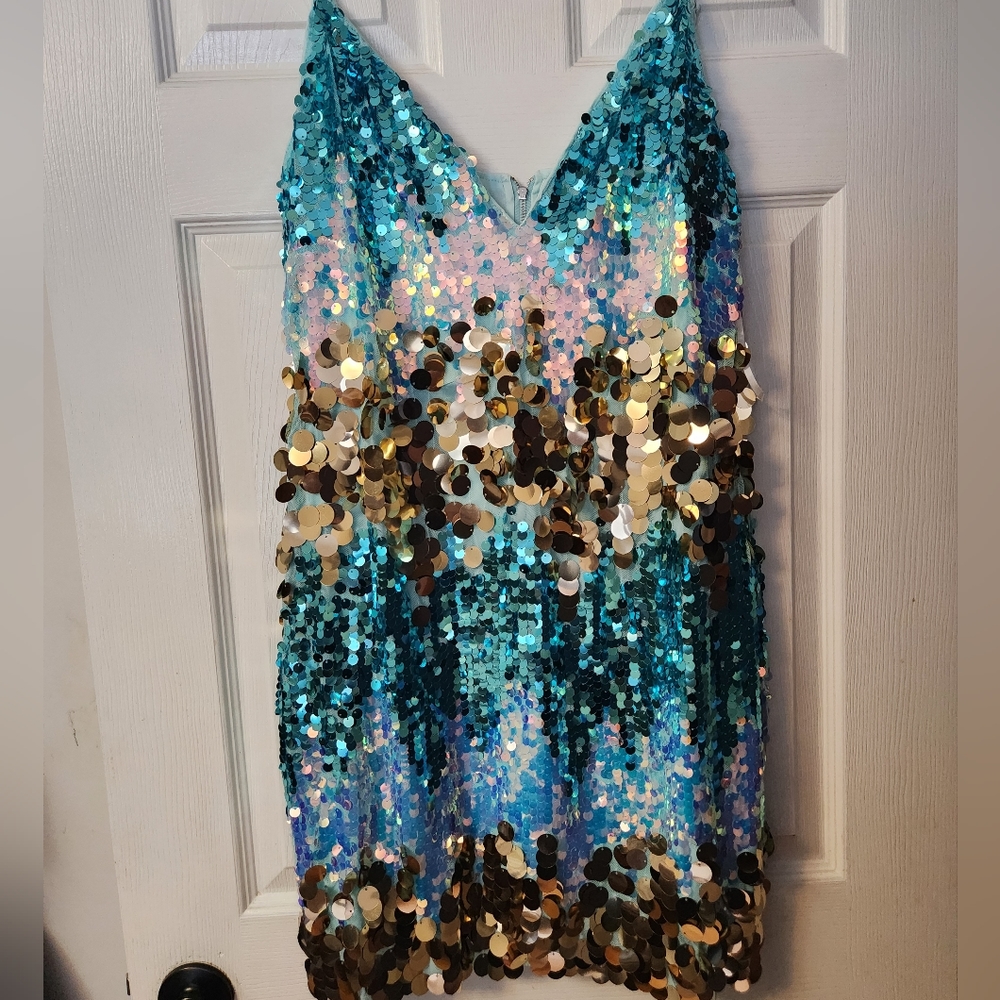 Sequence midi dress